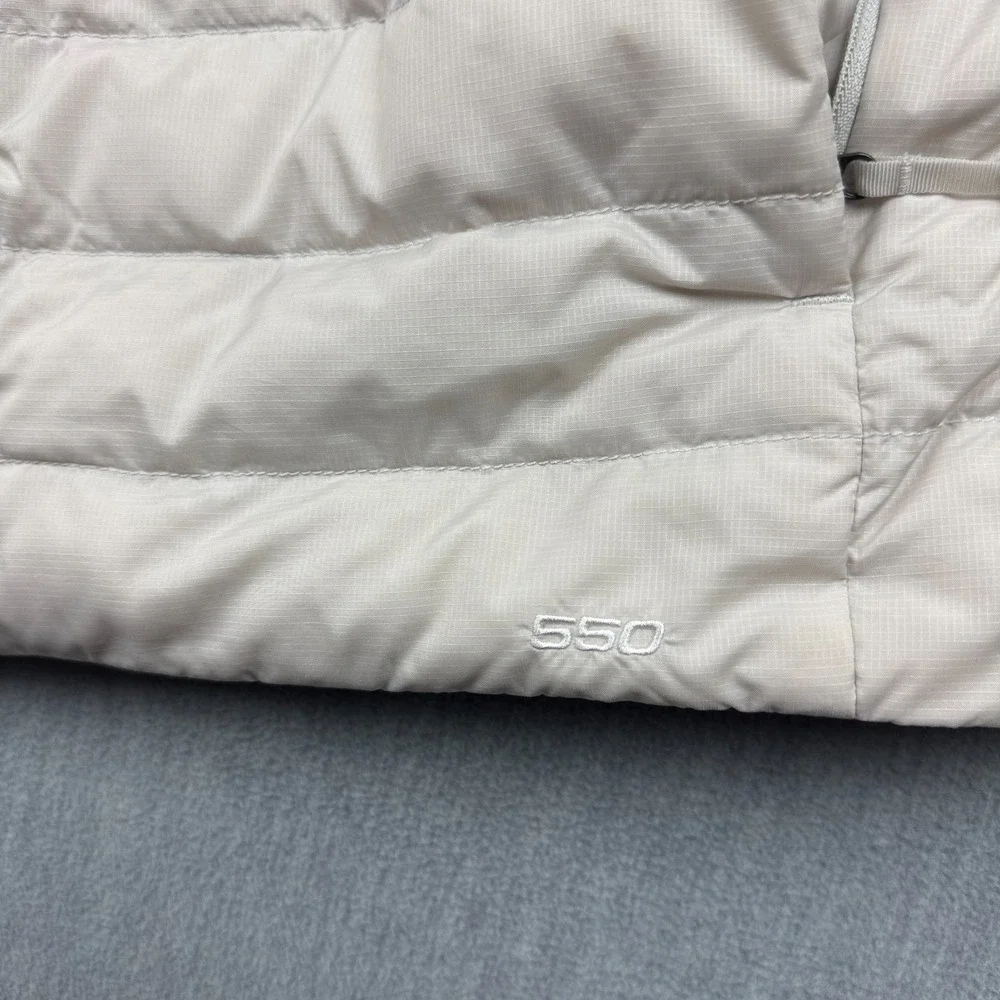 The North Face Vest Mens Large Beige Puffer 550‎ Goose Down Full Zip Quilted